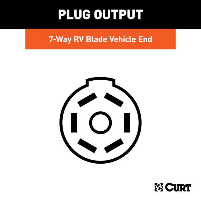 CURT 10' Custom Wiring Extension Harnesses (Adds 7-Way RV Blade to Truck Bed, 10-Pk) Model 56000010