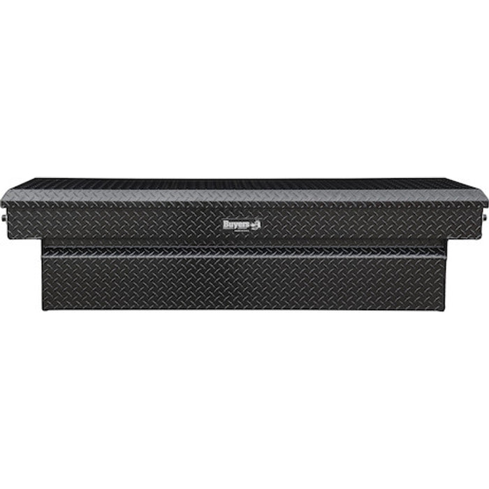 Buyers Products 23x20x71 Inch Gloss Black Diamond Tread Aluminum Crossover Truck Box Model 1729440
