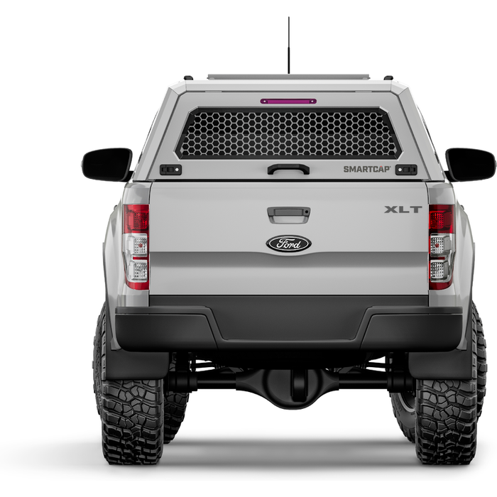 SmartCap OEM White Truck Bed Cap EVOc Commercial Series w/ Horizontal Locks Model EC0304-WH