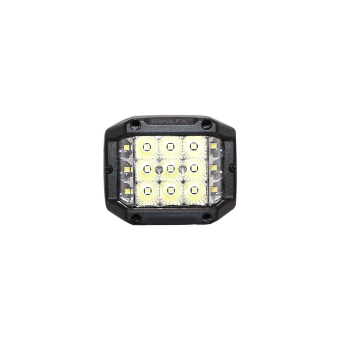 TrailFX 4X3 Square Pod Single Shooter 15X5W LED Flood Single Model PODSIDEF