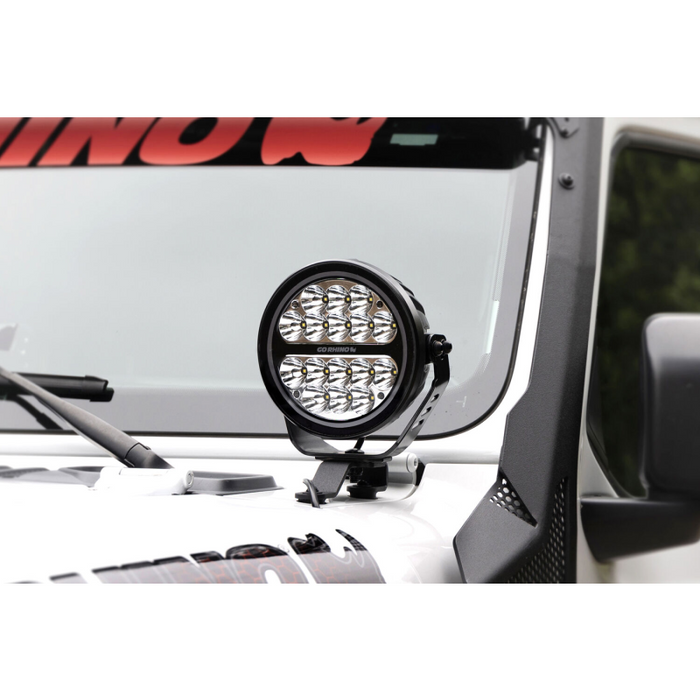 Go Rhino Blackout Series MAXROUND 7" LED Spot Light with Daytime Running Lights Model 750800711SRS