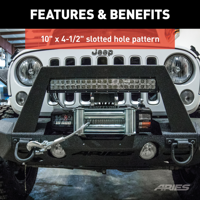 ARIES TrailChaser Bumper Jeep JK Winch Reinforcement Bracket Model 2072101
