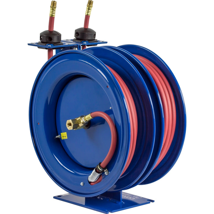 Coxreels C Series Dual Purpose Spring Driven Hose Reel 3/8 in. x 50 ft. - Hose Included 300 PSI Model C-LP-350-350