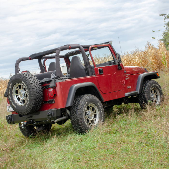 ARIES TrailCrusher Jeep Wrangler TJ Steel Rear Bumper, 9.5K Model 2157001