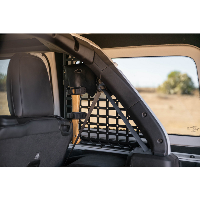 DV8 Offroad 2018-2026 Jeep Wrangler 4-Door Rear Window Pocketed Molle Panels Model MPJL-02