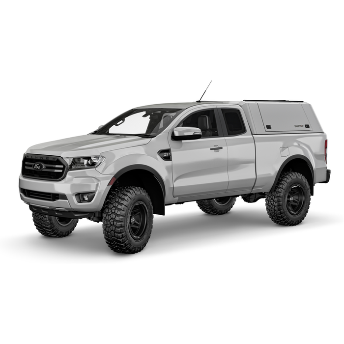 SmartCap OEM White Truck Bed Cap EVOc Commercial Series w/ Horizontal Locks Model EC0304-WH