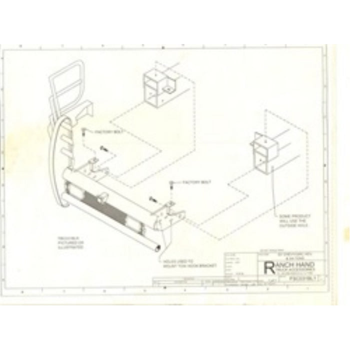 Ranch Hand Summit Series Front Bumper W/ Grille Guard Fits Select 03-07 Chevrolet Silverado 2500 HD/3500 Model FSC031BL1