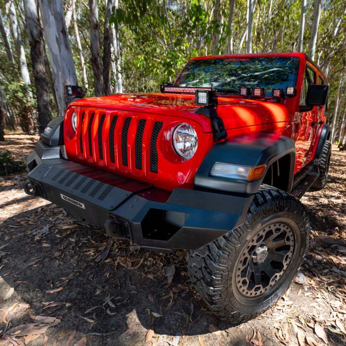 Go Rhino Trailline Winch Ready Front Full Width Bumper For Jeep Model 230121T