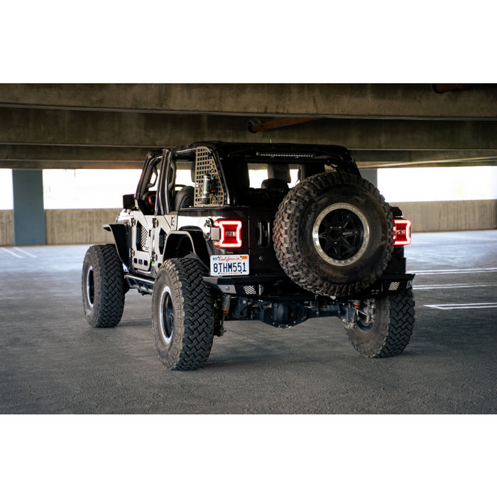 DV8 Offroad 2018-2025 Jeep Wrangler JL JLU Slim Fender Flares Model FDJL-07