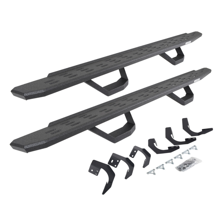 Go Rhino RB30 Running Boards with Mounting Brackets With 2 Pairs Drop Steps Kit Model 6962998020T