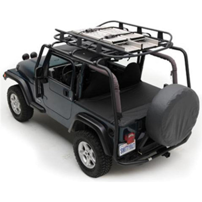 Smittybilt SRC Roof Rack - Textured Black - Box 1 of 2 (07-18 JKU) Model 76717-01