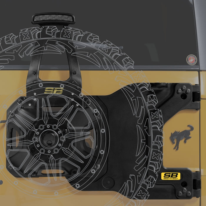 Smittybilt HD Pivot Tire Carrier (21+ Bronco) Model 6143