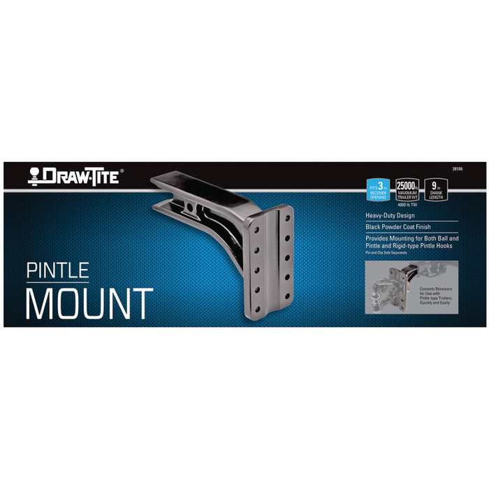 Draw-Tite Titan® Pintle Hook Mounting Plate, Fits 3 in. Square Receiver, 25,000 lbs. Capacity Model 38186