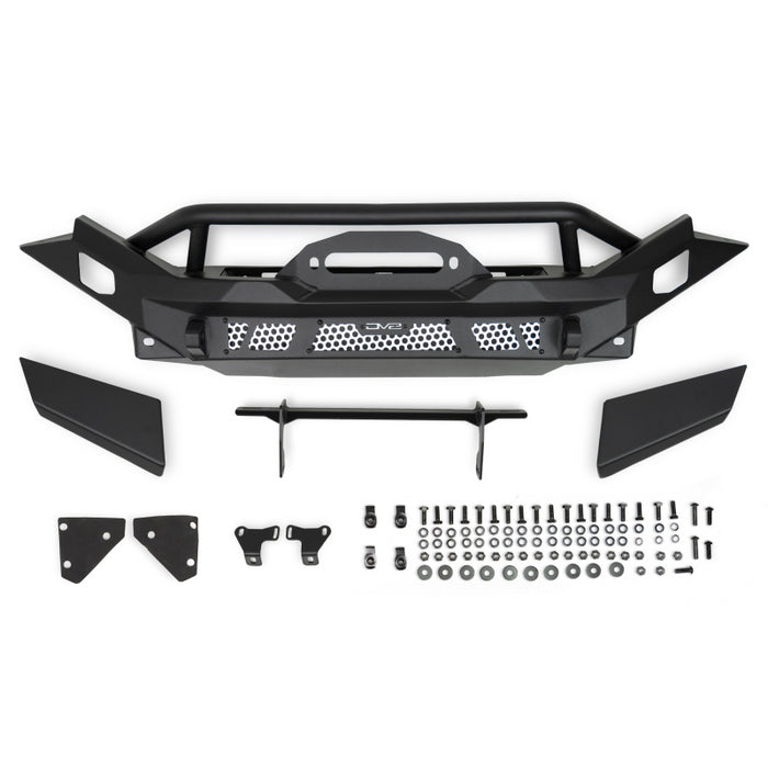 DV8 Offroad 2007-2025 Jeep GladiatorJT Wrangler JK JKU JL JLU Mto Series Front Bumper Model FBJL-12