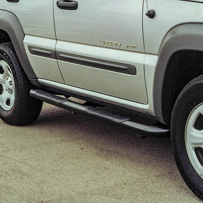 ARIES 3" Round Black Steel Side Bars, Select Jeep Liberty Model 201002