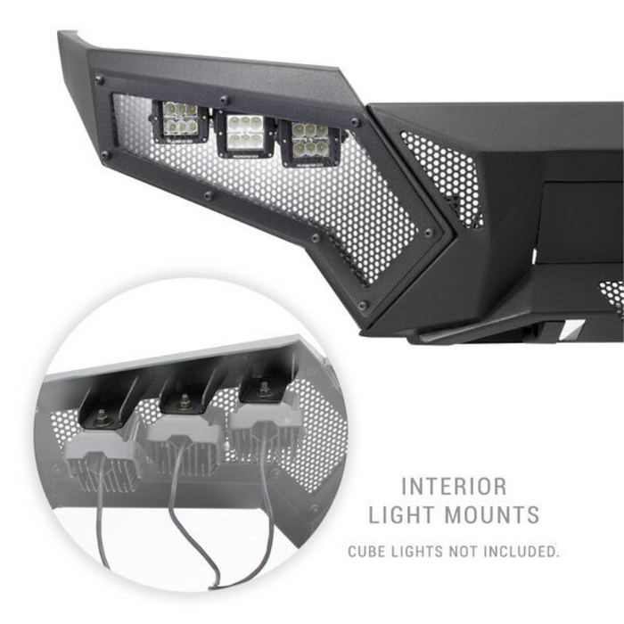 Go Rhino Element Front Bumper with Power Actuated Hide-Away Light Bar Mount Model 341831T