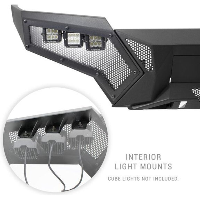 Go Rhino Element Front Bumper with Power Actuated Hide-Away Light Bar Mount Model 343921T