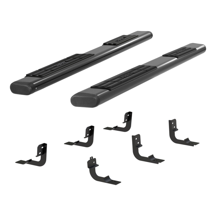 ARIES 6" x 85" Black Aluminum Oval Step Nerf Bars Model 4445044