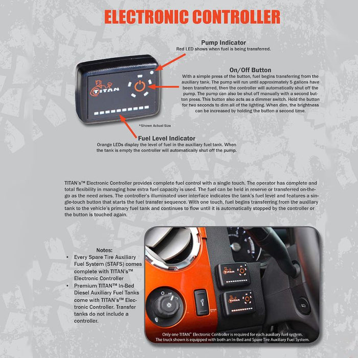 Titan Fuel Tanks 40 Gallon Extra Heavy Duty Cross-Linked Polyethylene Fuel Tank System Model 5410040