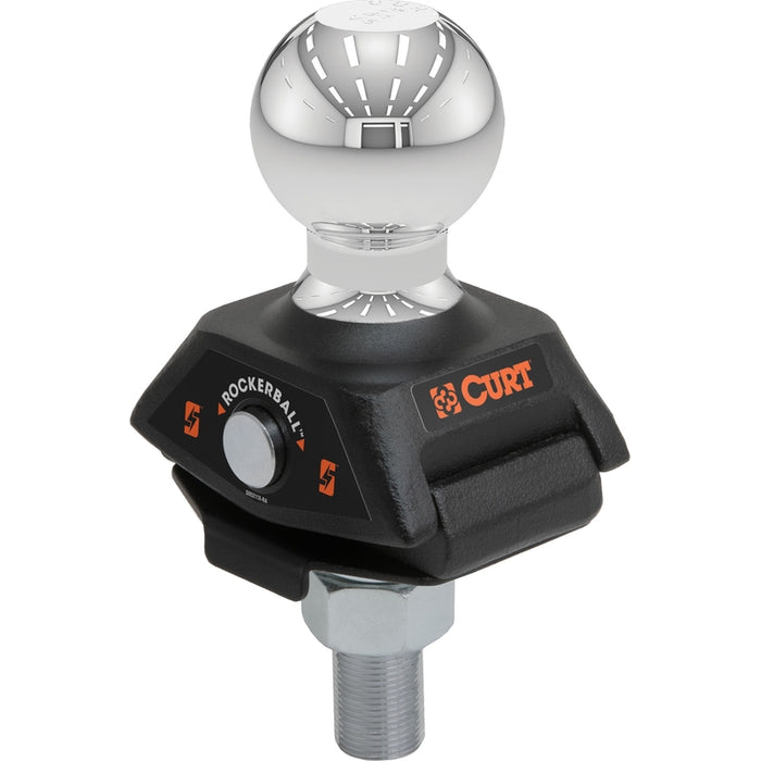 CURT RockerBall Cushion Hitch Trailer Ball 3,500 lbs, 2-Inch Diameter, 3/4-Inch Shank Model 40246