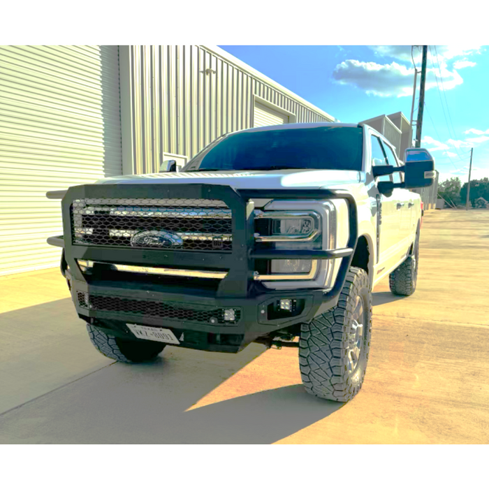 Bodyguard Freedom Front Extreme Non-Winch W/O Sensor Cutouts W/ Mesh Grille With Camera Harness Bare Metal Model NEF23BNBMH