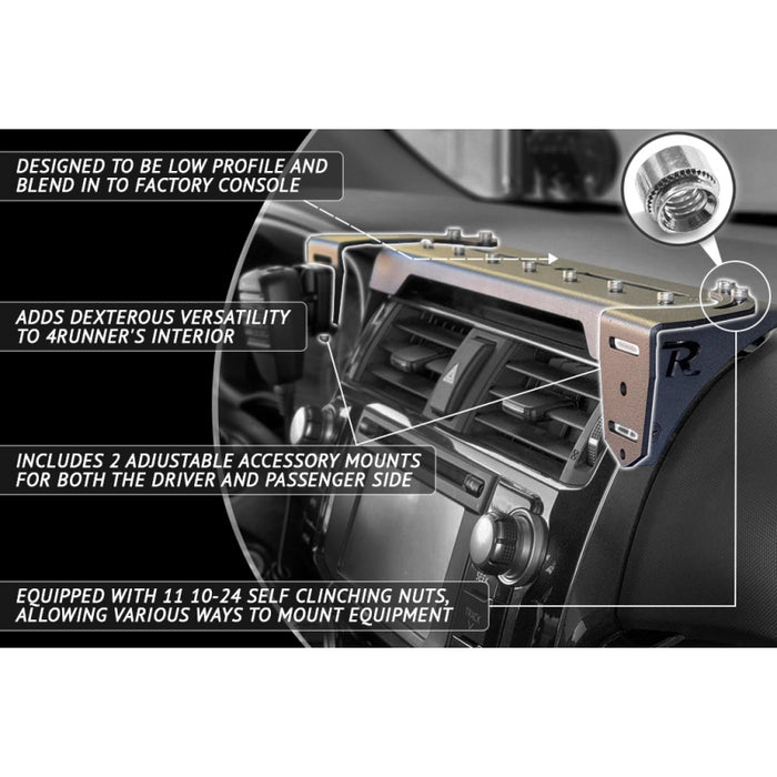 Rago Fabrication 2010-2022 5th Gen 4Runner Modular Dash Mount Model R1020T4RDPLT