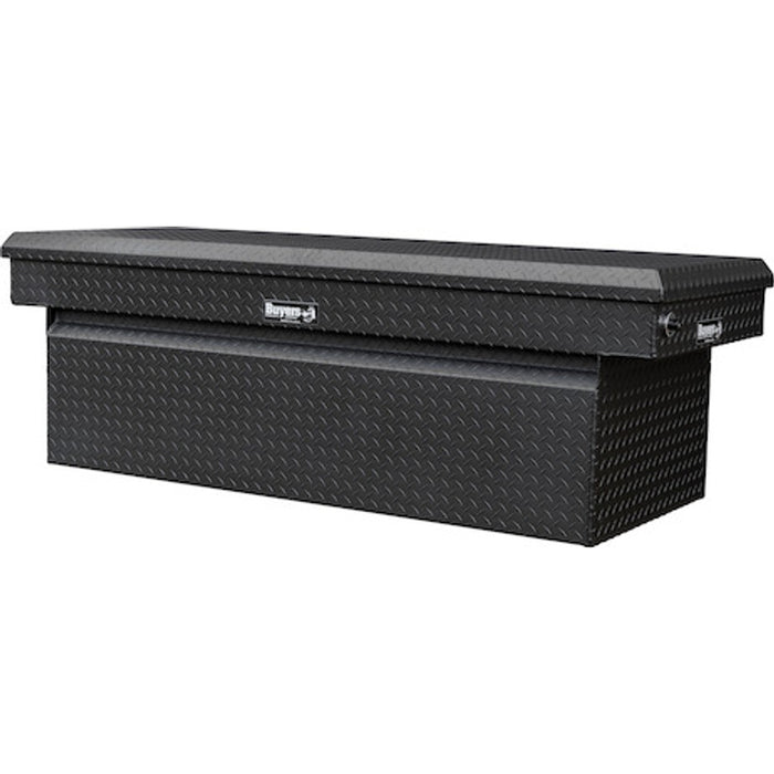 Buyers Products 23x27x71 Inch Textured Matte Black Diamond Tread Aluminum Crossover Truck Box Model 1739450