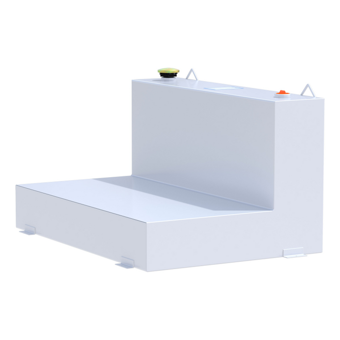 UWS White 85-Gallon L-Shape Steel Transfer Tank Model ST-85-L-W