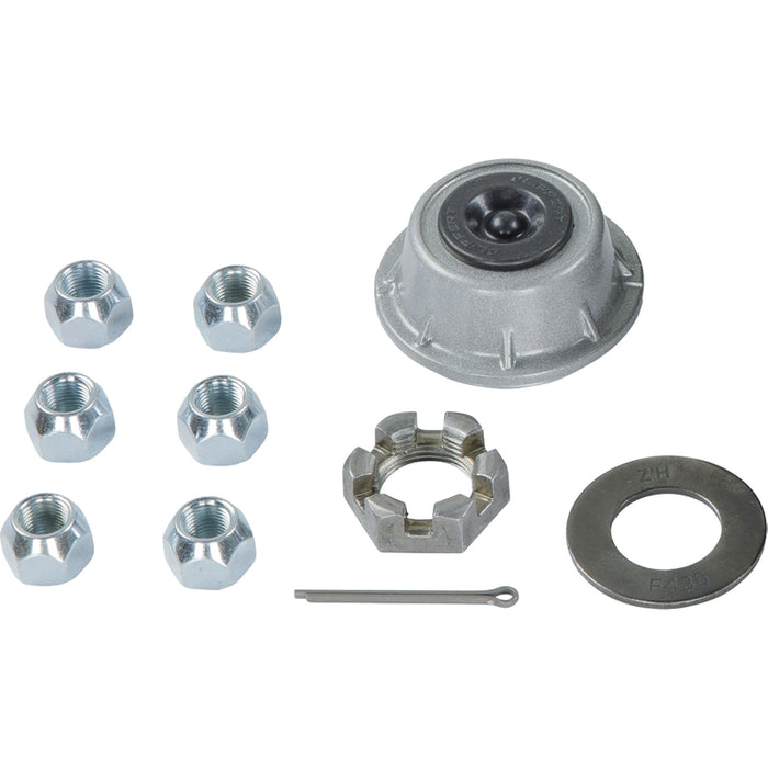 CURT 2024013262 12" Brake Drum Hub Complete Kit with Installed Bearings, 6 on 5.5", 1/2" Stud, 6,000-lb. Axles Model 2024013262