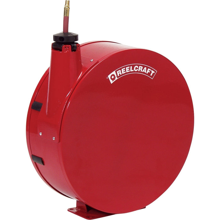 ReelCraft Series 7000 3/8 in. x 50 ft. Premium Duty Enclosed Hose Reel - 300 PSI Air/Water Model 7650ELP