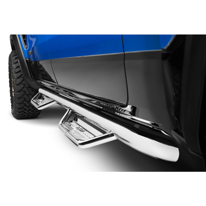 N-Fab Cab Length Podium Side Steps Stainless Steel Model HPD1980CC-SS