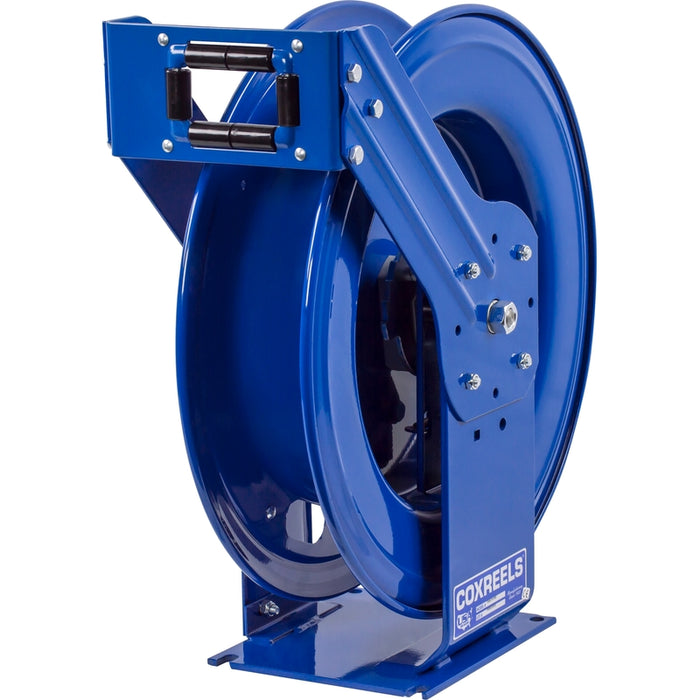 Coxreels T Series Spring Driven Hose Reel 3/8 in. x 50 ft. - No Hose 3000 PSI Dual Pedestal Triple Axles Model TMPL-N-350