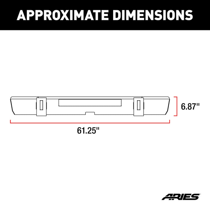 ARIES TrailCrusher Jeep Wrangler JL Steel Rear Bumper, 12.5K Model 2157002