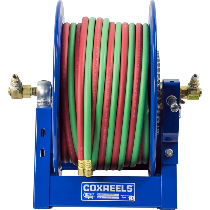 Coxreels 1275W Series Bevel Geared Hand Crank Welding Dual Hose Reel 3/8 in. x 150 ft. T-Grade - No Hose Model 1275WT-3-150-C