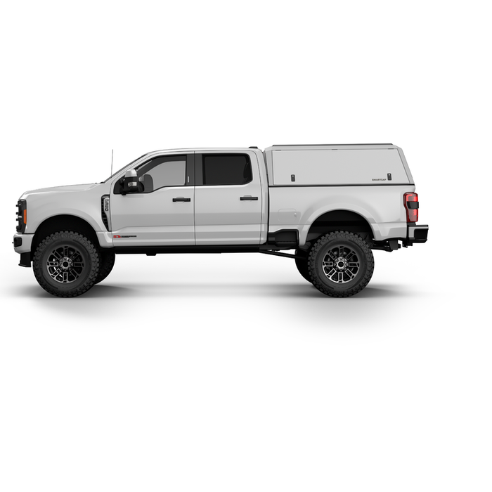 SmartCap OEM White Truck Bed Cap EDGE Commercial Series w/ Vertical Locks Model EC0336-WN