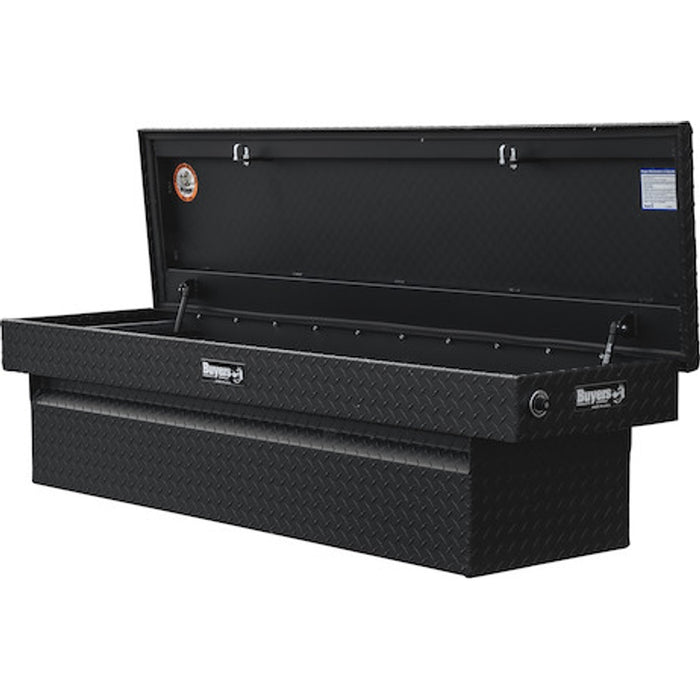 Buyers Products 23x20x71 Inch Textured Matte Black Diamond Tread Aluminum Crossover Truck Tool Box Model 1739440