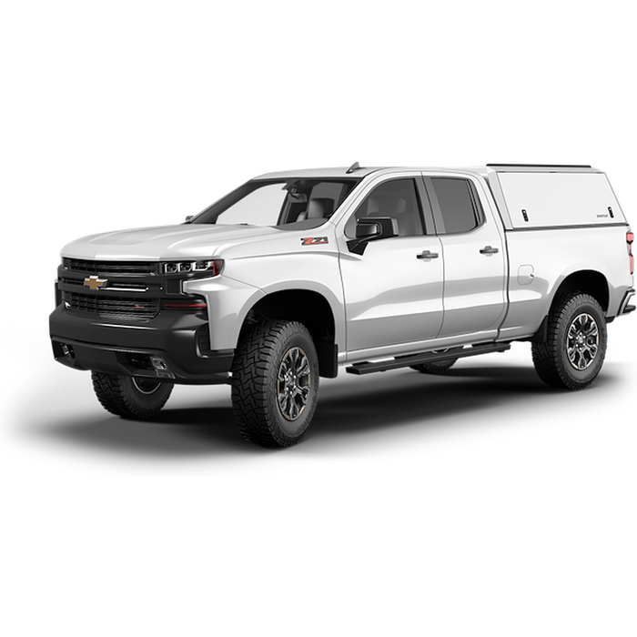 SmartCap OEM White Truck Bed Cap EDGE Defender Series w/ Vertical Locks Model ED0131-WN