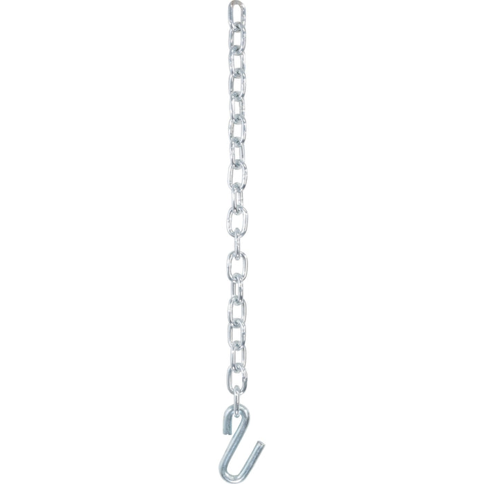 CURT 27-Inch Trailer Safety Chain with 17/32-In S-Hook, 7,000 lbs Break Strength Model 80300
