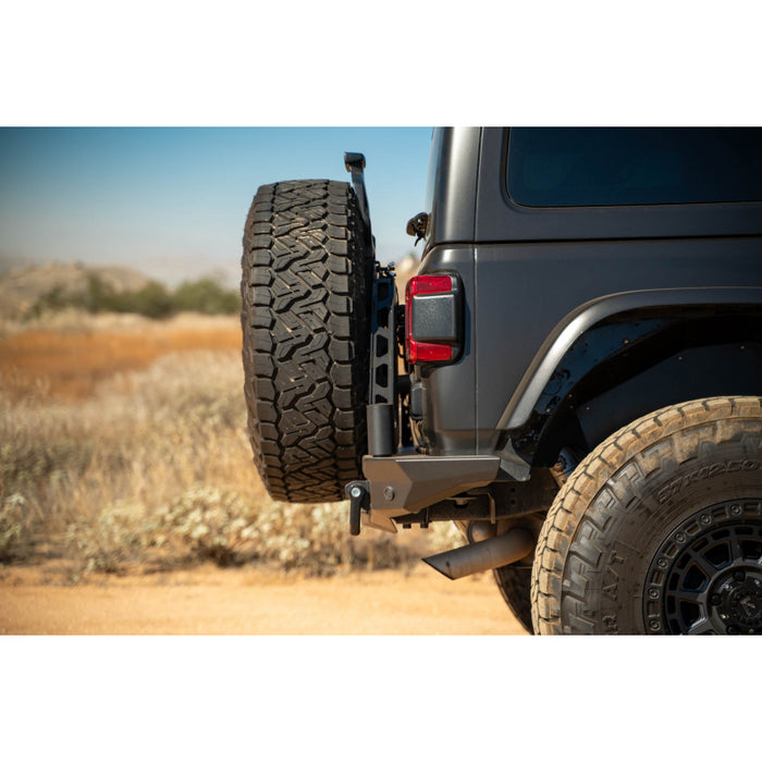 DV8 Offroad 2018-2025 Jeep Wrangler JL, JLU Mto Series Bumper Spare Tire Swing Gate Model TCJL-13
