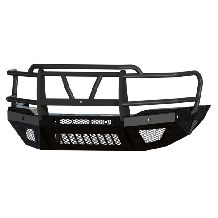 Bodyguard T2 Front Extreme - Sensor Cutouts Factory Fog Cutouts Standard Skid Plate W/ Mesh Grille With Camera Harness Gloss Black Powder Coat *Fits 4500/5500 Fender Trim* Model EER19DYRGMH