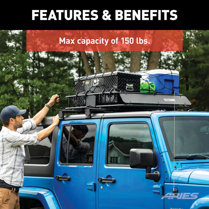 ARIES Jeep Roof Rack Crossbars for Wrangler JK (2-Pack) Model 2070450
