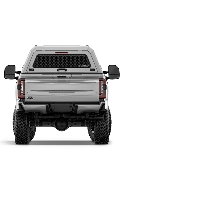 SmartCap OEM White Truck Bed Cap EDGE Commercial Series w/ Vertical Locks Model EC0336-WN
