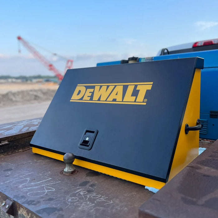 Montezuma 36 x 17 In. Steel Triangle® Toolbox Yellow/Black Top Mount Toolbox DXTB36BY