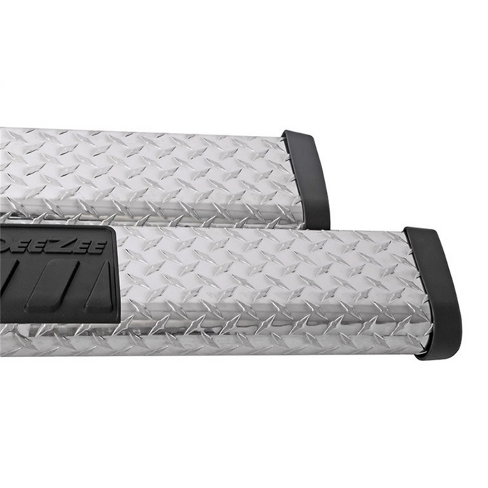 Dee Zee Black-Tread Aluminum Step Nerf Bars 6 in. Oval Cab Length Model DZ16402