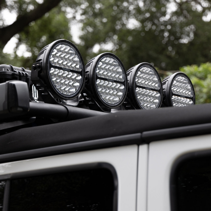 Go Rhino Blackout Series MAXROUND 9" Round LED Spot Light w/Daytime Running Lights Model 751700911SRS