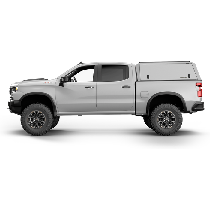 SmartCap OEM White Truck Bed Cap EDGE Defender Series w/ Vertical Locks Model ED0130-WN