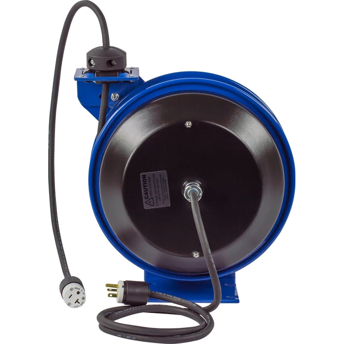 Coxreels PC Series Spring Driven Cord Reel Quad Industrial Receptacle 12 GA x 50 ft. - Cord Included Model PC13-5012-B