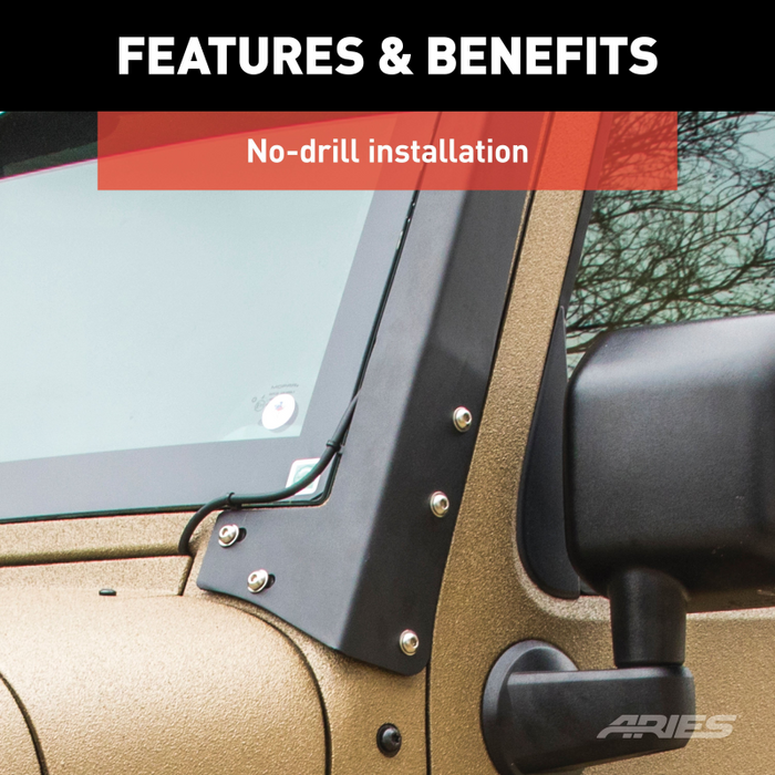 ARIES Jeep JK Roof Light Mounting Brackets Model 15911