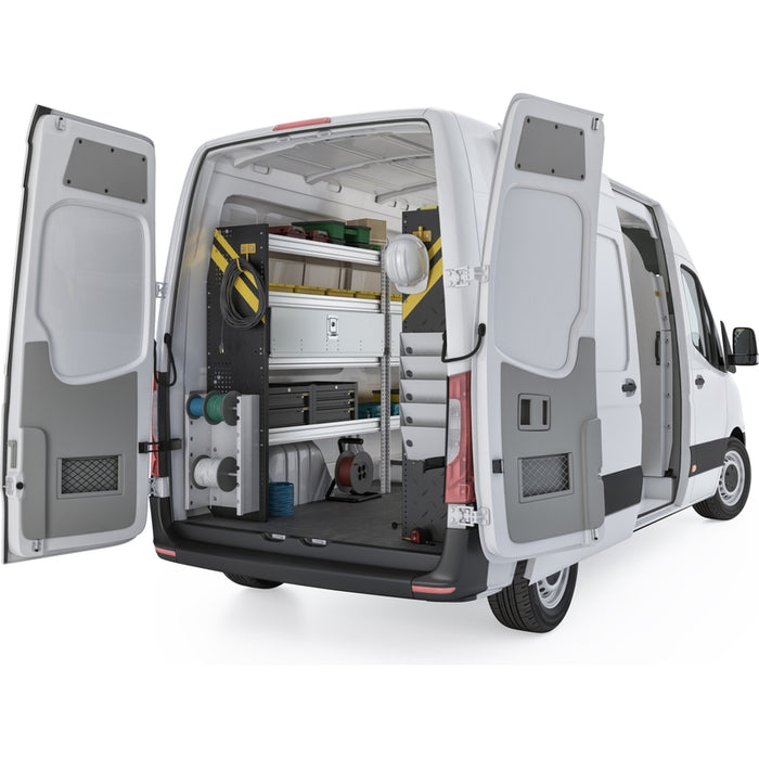 Ranger Design Electrician Van Shelving Package for Mercedes Sprinter High Roof 144" Wheelbase Model DHS-11