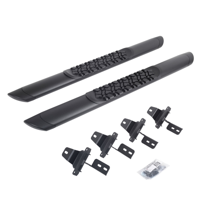 Go Rhino V-Series V3 Aluminum Step Nerf Bars and Mounting Brackets Kit Textured Black Model V3492752T